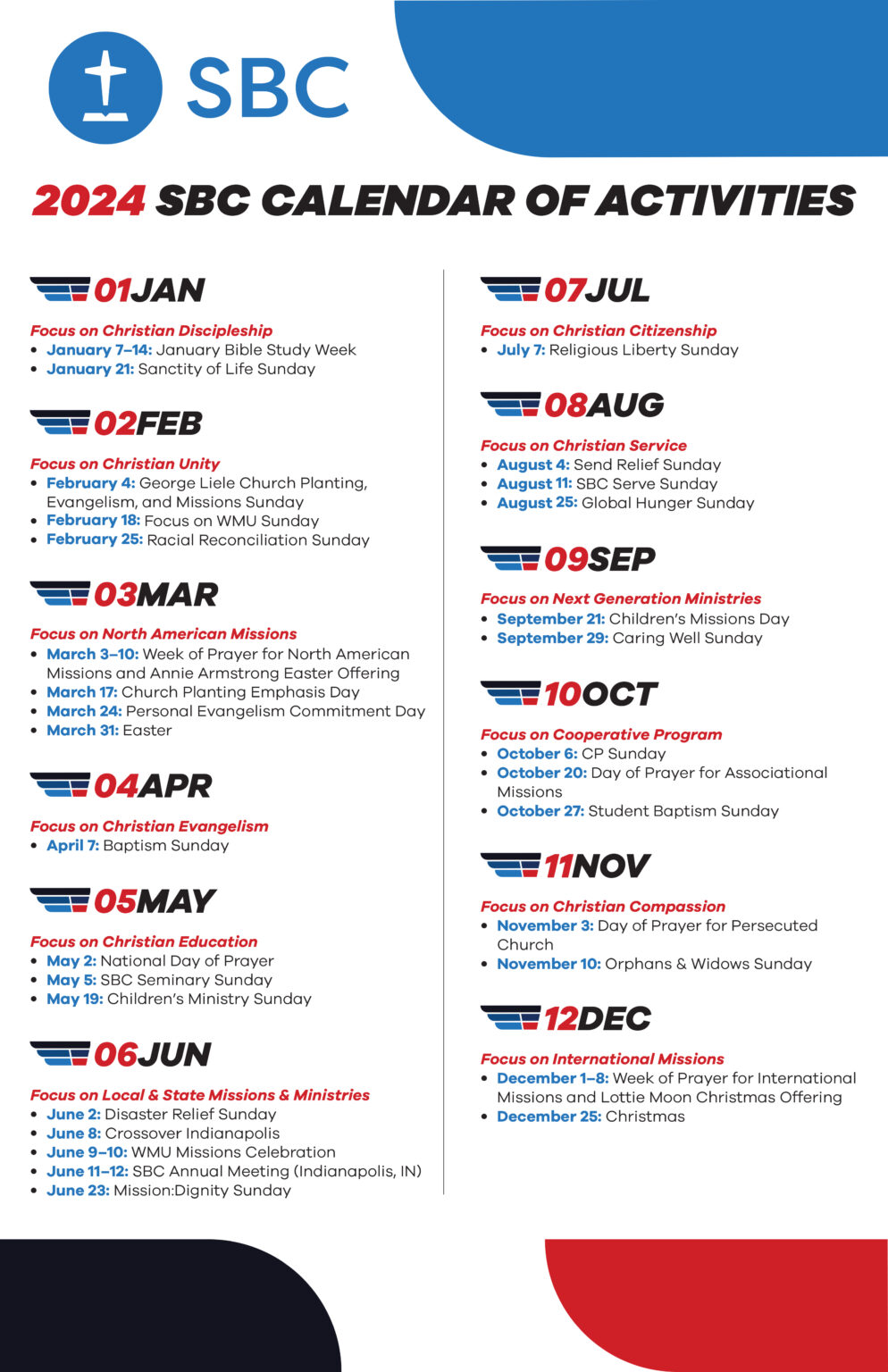 2024 SBC Calendar released Baptist Press